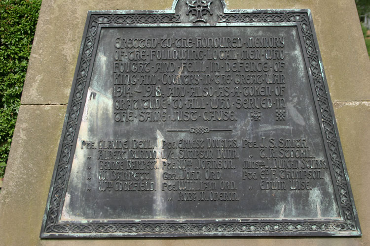 The Yorkshire Regiment, Local War Memorials