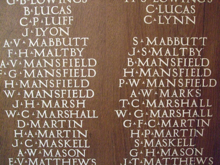 WW1 Commemorations including F H Maltby, Men of Cambridgeshire and the Isle of Ely