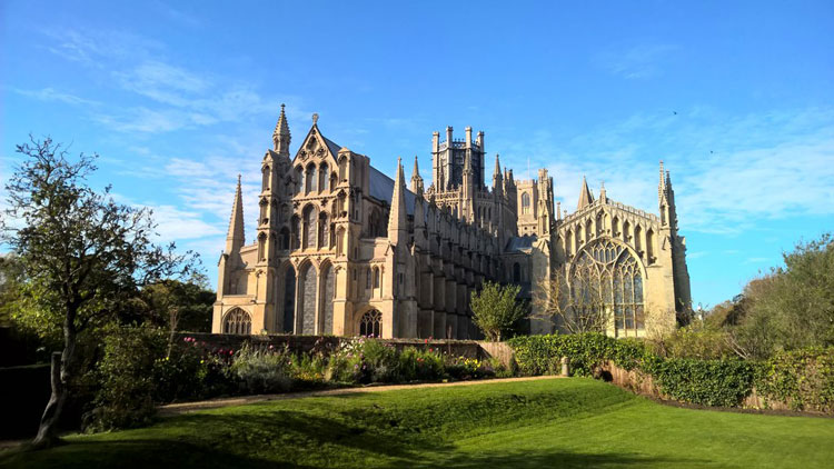 Ely Cathedral from the Almonry garden