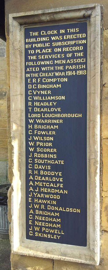 The Two Panels on the Skelton-on-Ure War Memorial.