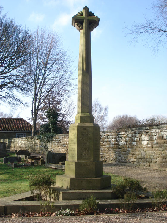 The War Memorial for Scalby, in St. Laurence Churchyard.