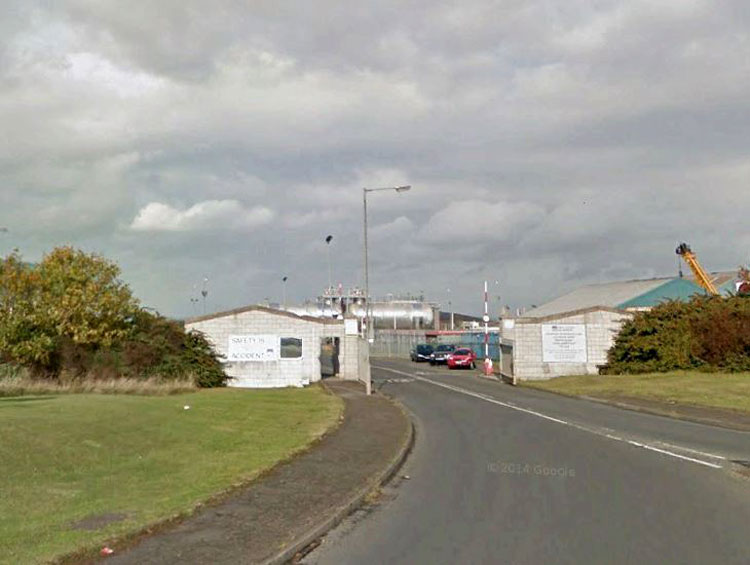 The Entrance to the Teesside Offshore Base. 