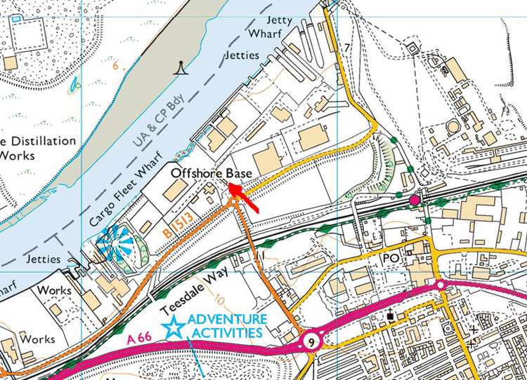 The Location of the Gatehouse for the Teesside Offshore Base