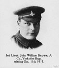 2nd Lieutenant John William BROWN
