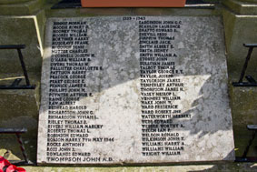 Names "A" - "L", Spennymoor War Memorial