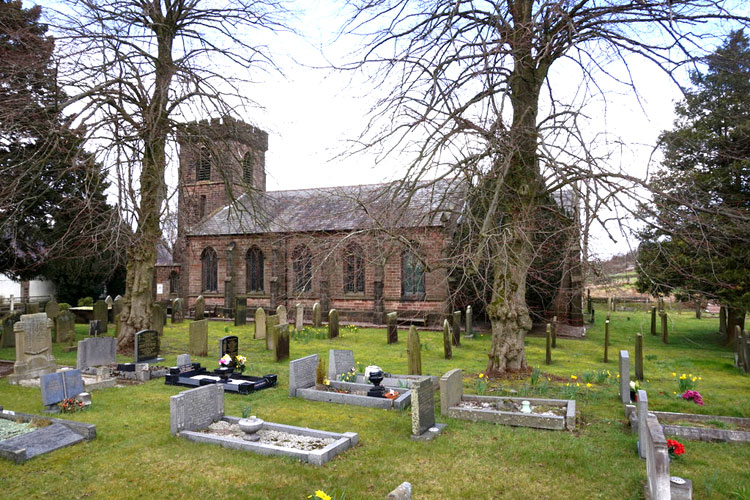 St. John's Church, Wetley Rocks (the War Memorial can just be made out on the extreme left)